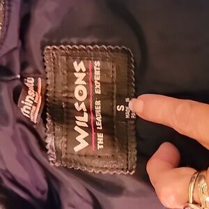 Wilson leather biker coat.
